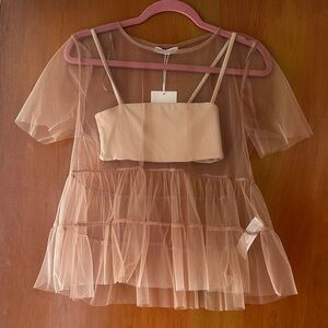 Zara Sheer Layered Top